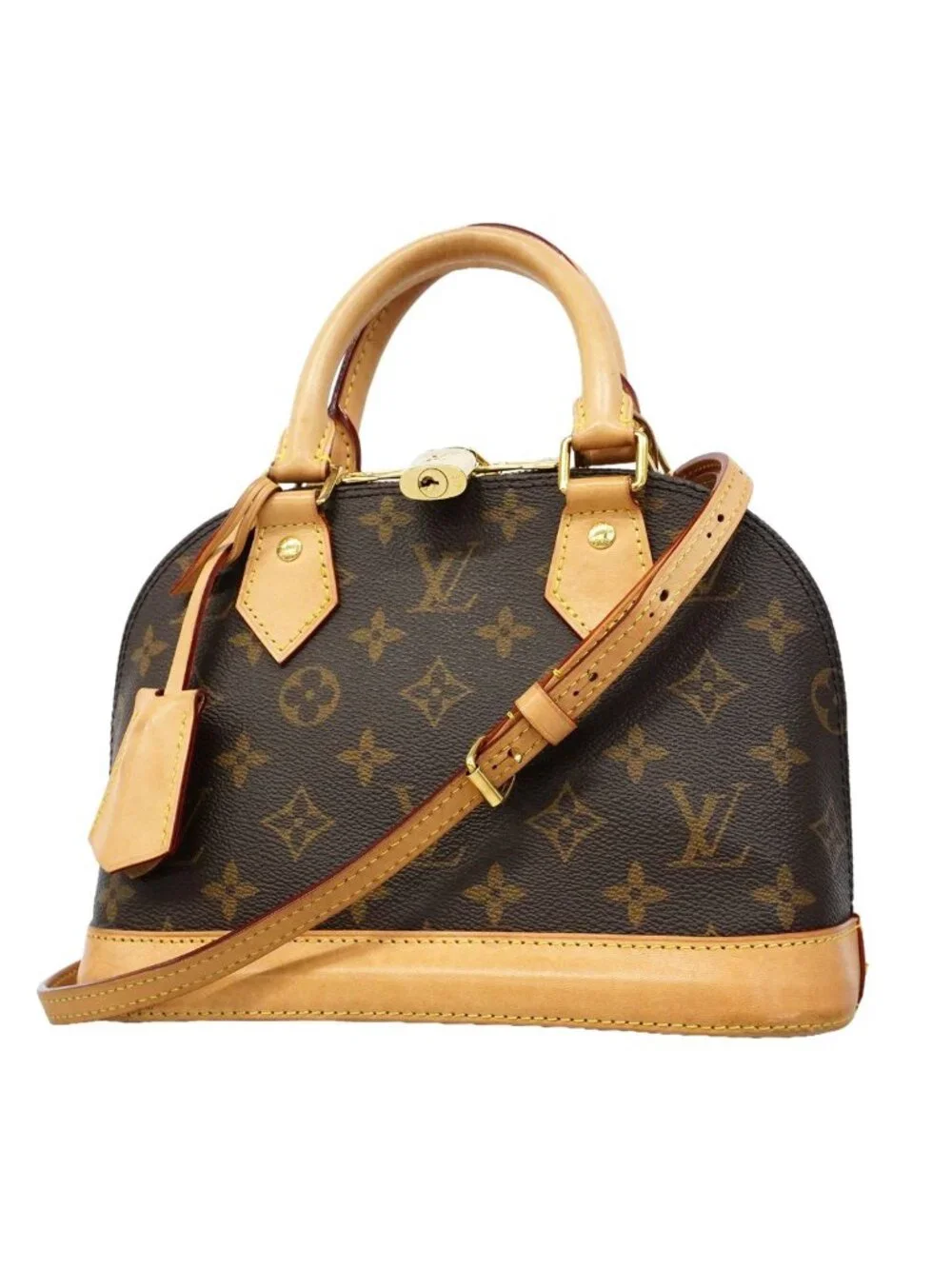 Louis Vuitton Handbag Monogram Alma BB Brown 2-Way